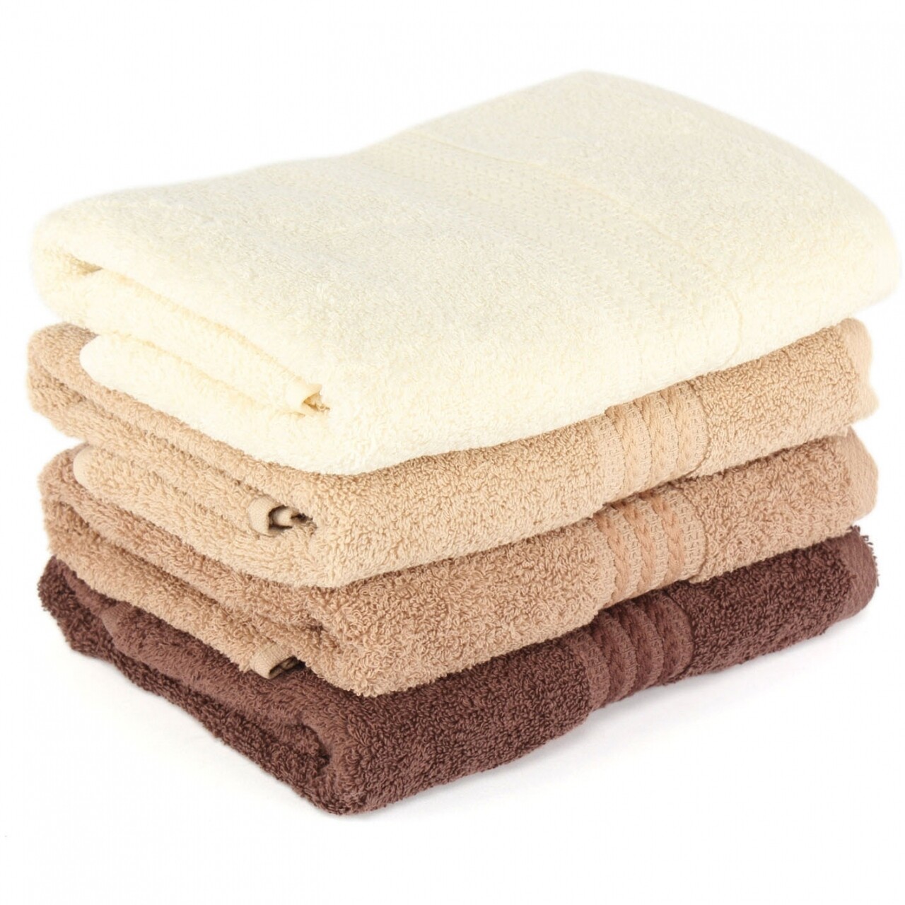 Set 4 prosoape de maini, Hobby, 70x140 cm, 100% bumbac, maro - imagine 4